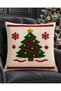 Punch Design Christmas Tree and Deer Pattern Digital Printed Throw Pillow Covers Set of 2 - 3