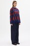 Baklava Pattern Sweater Burgundy - 5