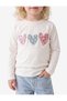 Heart Print Long Sleeve Crew Neck Cotton T-Shirt - 3