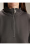 Alita City Lcw Comfort Anthracite Interlock Plain Sweatshirt with a Difference - 7
