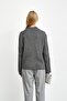 Anthracite Double Breasted Collar Buttoned Knitwear Cardigan - 4