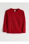 Alita City Lcw Kids Red Oval Collar Knitwear Boys' Sweater with a Difference - 2
