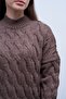 Braided Sweater Brown - 2