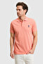Men's Slim Fit Polo Collar Salmon Basic T-Shirt 50324998-Vr204 - 3