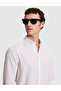 White Linen Blend Regular Fit Long Sleeve Shirt 50325356-Vr013 - 2