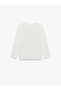 Heart Print Long Sleeve Crew Neck Cotton T-Shirt - 5