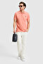 Men's Slim Fit Polo Collar Salmon Basic T-Shirt 50324998-Vr204 - 6