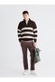 Quality Pieces from Çelebi Store Men's Striped Collar with Zipper Vertical Roba Collar Knitwear Sweater - 3