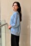 Short Tunic with Knitwear Detail on the Collar and Sleeves - 2