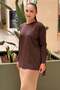 Crimped Sleeve Mercerized Tunic