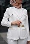 Button and Belt Detailed Jacket and Trousers Set - 3