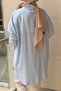 Crochet Knitwear Satin-Faced Oversize Shirt - 4
