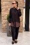 Fuat Gürşen Floral Bead Embroidered Square Patterned Fabric Combination Shirt - 5