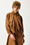 Embossed Piece Detailed Shirt Skirt Set - 3