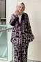 Patterned Satin Jacket Panoloton Set - 4