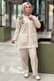 Shoulder Embroidered Pocket Trousers Set - 2