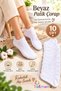 Women's 10 Pairs White Booties Socks Set Cotton