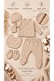Lori̇o Unisex Newborn Hospital Release Set of 5 100% Cotton Snap Fastener Waffle Baby Set - 2