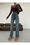 Women's Denim Palazzo Pants - 8