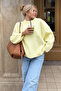Women's Crew Neck Soft Textured Oversize Knitwear Sweater