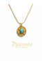 Diaventa 316L Stainless Steel Turquoise Stone Locket Women's Necklace (Tarnish Resistant, Water Resistant) - 3