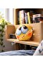 💛   25 cm Cute Emoji Humorous Cartoon Themed Round Toy Pillow Yellow Color