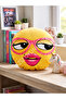 💛   25 cm Cute Emoji Humorous Cartoon Themed Round Toy Pillow Yellow Color