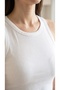 3-Piece Women's Ribbed Short Crop Undershirt (White) Stretchy Cotton Daily Flexible - 6