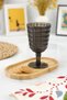 Allegra Smoked Goblet Glass - 450 ml Single Acrylic Material - Not Glass Shatter-Resistant