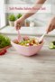 3.5 Lt Soft Pink Acrylic Square Salad and Serving Bowl Set – 3 Pieces