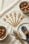 Set of 6 Luxury Gold Stainless Steel Dessert Forks (16 cm) - 2