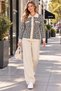 Asymmetric Patterned Crop Cardigan Knitwear Set - 2