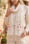 Women's Rose Rococo Cotton Handmade Cotton Scarf - 2