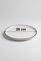 Set of 6 Toledo Serving Plates 26cm Rim Navy Blue - 4