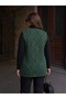 Classic Steel Knitted Tricot Vest with Heart Pattern and Buttons - 2