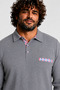Men's Large Size Polo Collar Sweat Flota Pocket 24407 Anthracite Melange