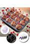 12-Piece Muffin Cake Mold, Pastry Bag and 100 Colorful Cupcake, Brownie, Muffin Paper Mold Set - 3