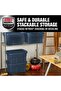 Roughneck Storage Tote with Snap-On Lid, 14 Gallon, Shatter-Resistant Polyethylene, Stackable with Built-In Handles, Approx 23.9 x 15.9 x 12.25 in, Everyday Storage, Dark Indigo Metallic - 4