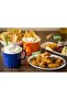 20 oz Meal Mug with Vented Lid, Blue Stoneware, Microwave Oven Freezer and Dishwasher Safe - 5