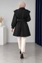 Modern Trench Coat with Hijab, Seasonal, Shoulder Detail, Belted - 2