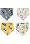 Triangle Scarf Combed Cotton Drool and Feeding Bib 10 Pieces - 3