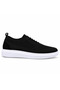 Kb-M101 Black Men's Shoes - Breathable Flexible Knit Upper with White Sole, Lace-Up Ultra Light Casual Sneaker - 4