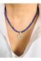 Natural Stone Flower Pendant Necklace 45 cm - 2