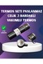 Stainless Thermos and Double Cup Set |   6-12 Hours Keep Warm/Cold