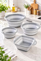 Gray 4-Piece Accordion Folding Basin Basin Strainer Set - 6