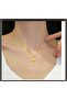 Stainless Steel Pearl Detail Oyster Women's Necklace 40+5 cm - 4
