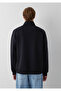 M0S20112 Seal Logo Semi-Zipper Men's Sweatshirt Black - 5