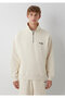 Logo Printed Half-Zip Beige Sweatshirt 0S10678-70072 - 3