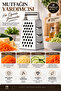 4 Sides Large Size Stainless Steel Grater Metal Handle Grater - 2