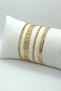 Gold Color 4-Piece Twisted & Waterway Detailed Bracelet Set